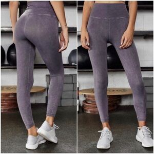 NWOT Free People Movement High Rise Good Karma 7/8 Leggings Washed Grey XS/S IR